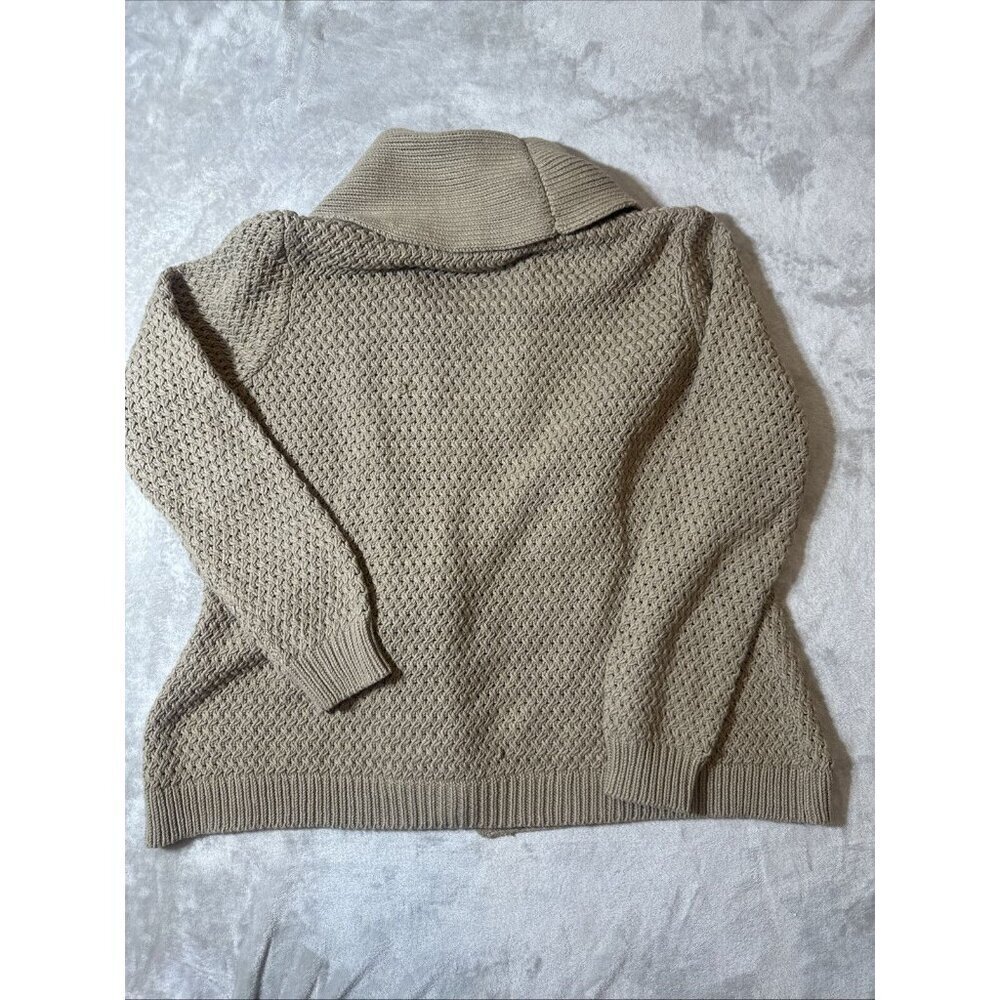 Women’s Soft Surroundings Knitted Cardigan Sweater Belted Brown Plus 1X - Picture 13 of 14